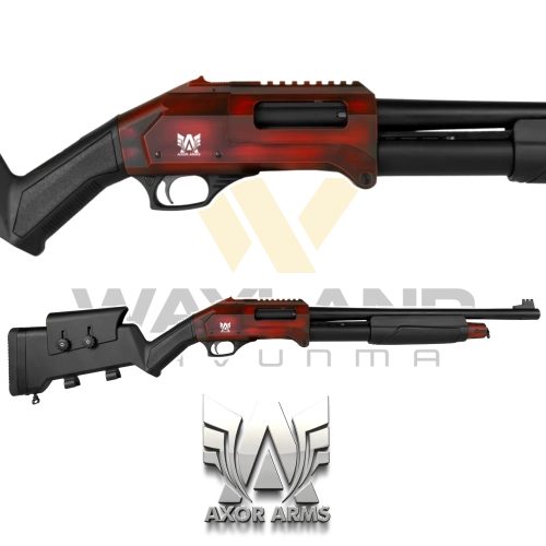 Axor Arms FP-A Kırmızı Eskitme Katlanır + Pompalı Av Tüfeği