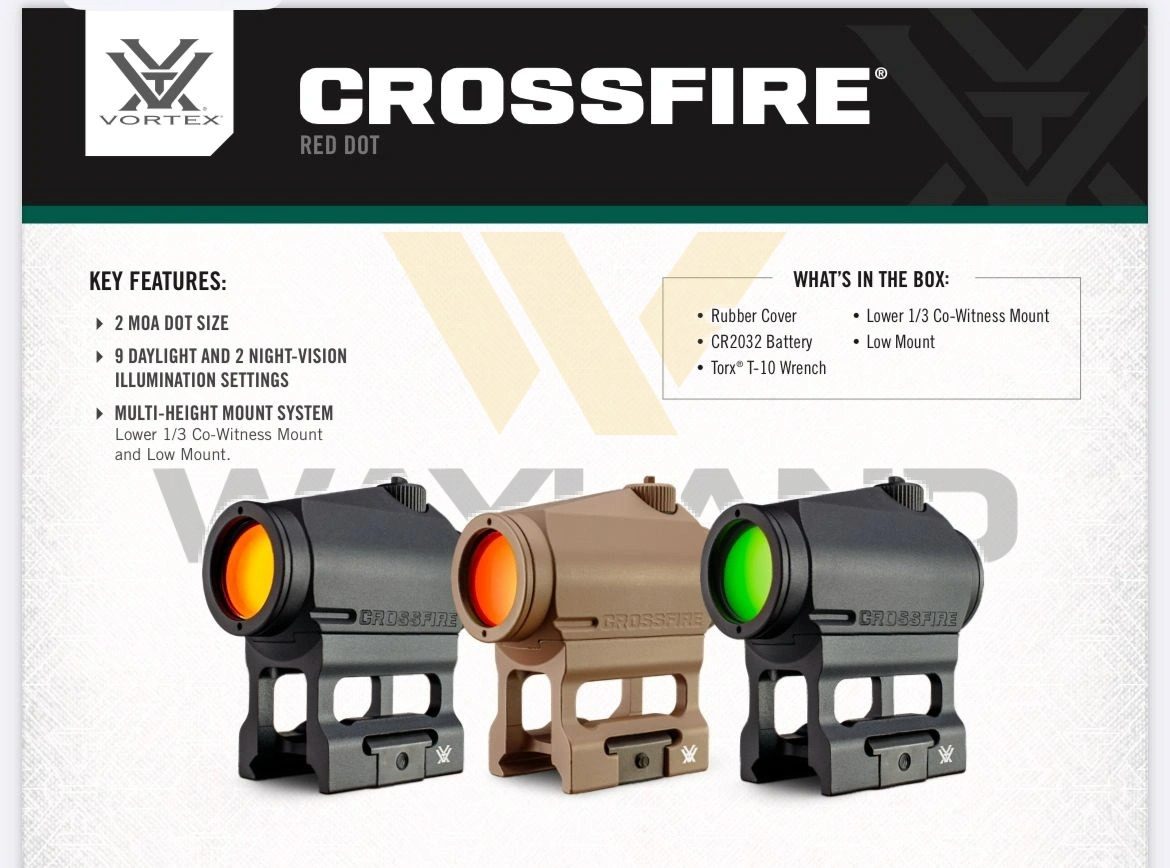 Vortex Crossfire Tan FDE 2 MOA Red Dot görseli 5