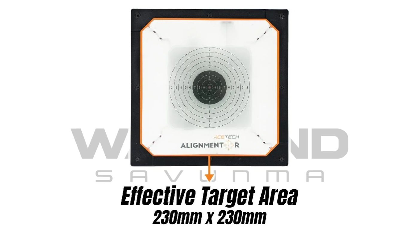 Acetech Alignmentor Akıllı Puanlamalı 20x20cm POLIGON Hedefi CEP TELEFONU SKOR UYGULAMALI görseli 7