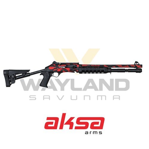 Aksa Crossfire Wi FX 11 Kırmızı Camo Siyah Otomatik Av Tüfeği