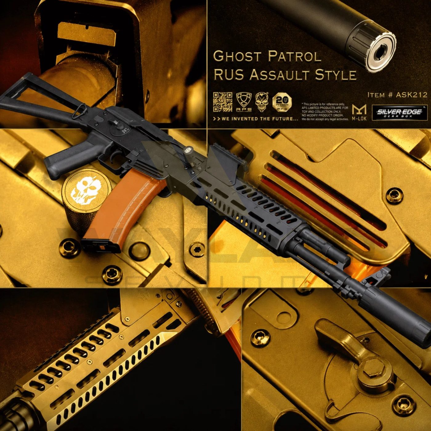 APS Ghost Patrol ''RUS'' Tactical AK-74 EBB Airsoft Tüfek ASK212 ikinci görünüm