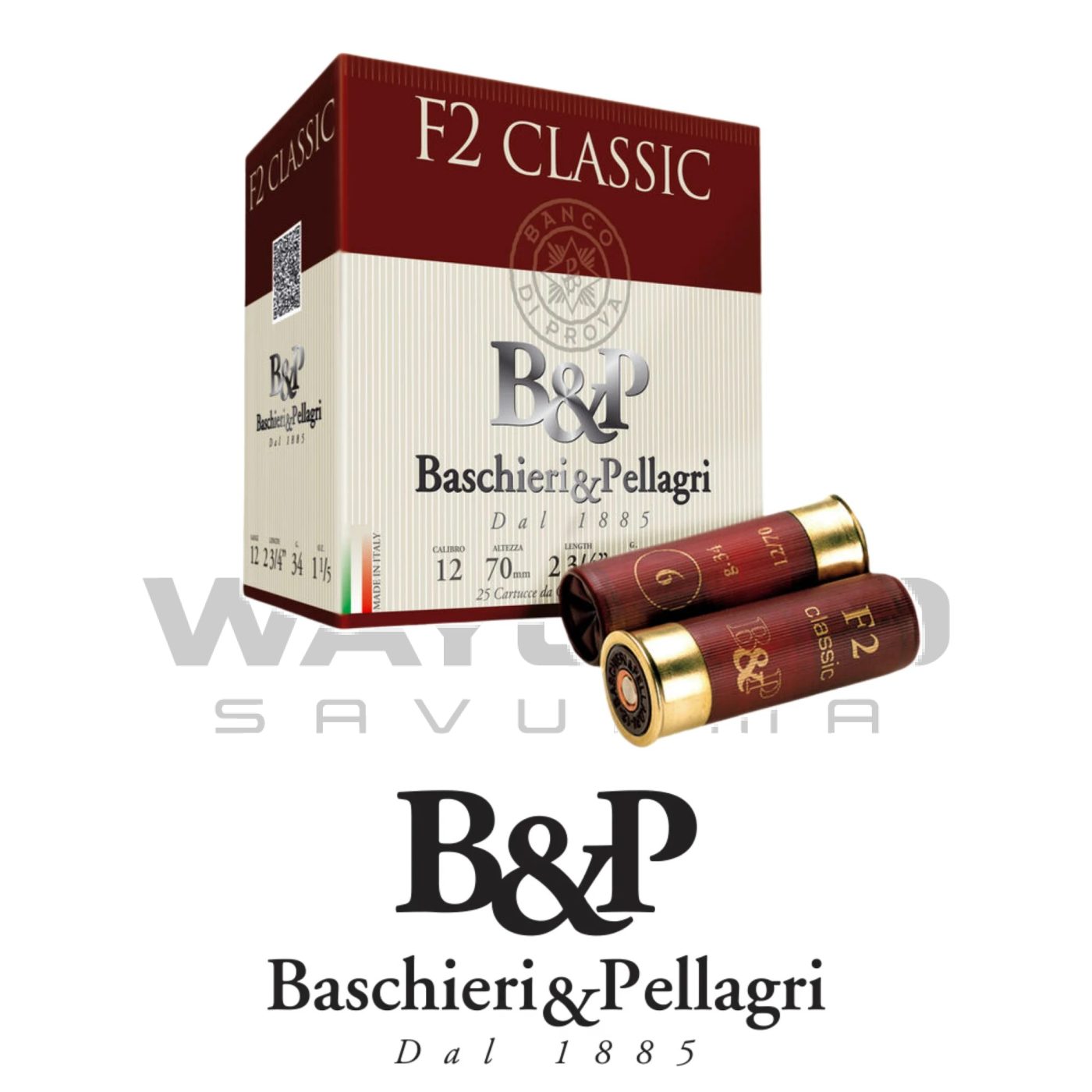 B&P F2 Classic 34 g - 12 GA (Koli Bazlı) - Power Tapa, 70 mm