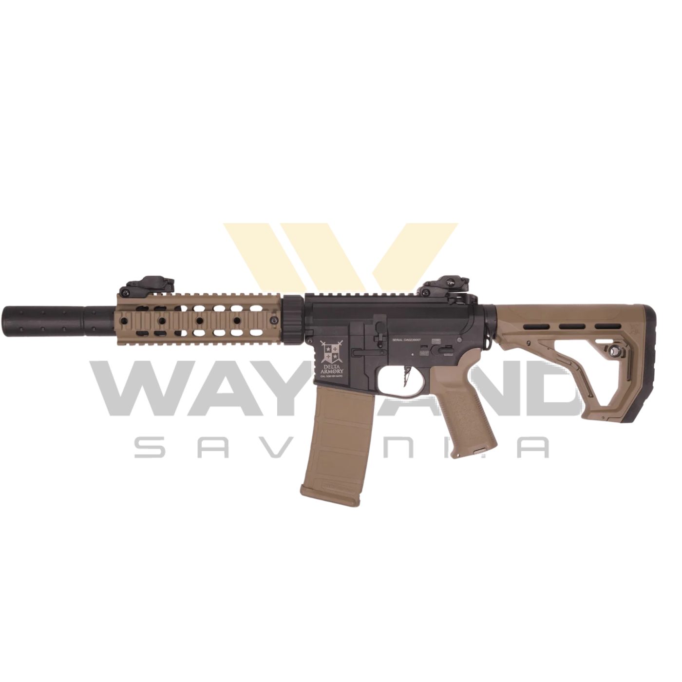 Delta Armory AR15 SilentOps 7'' Charlie EAGLE TAN Siyah AEG Airsoft Tüfek ikinci görünüm