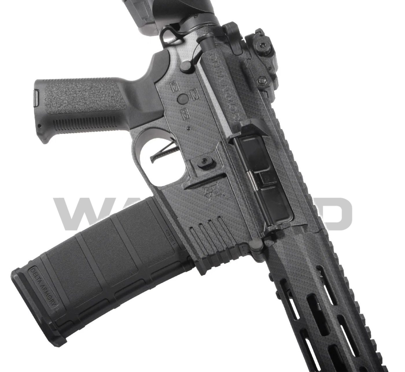 Delta Armory CARBON Görünümlü M4 AR15 M-LOK 8'' Charlie Pil Şarj DAHIL SET DA-C08-CRB ikinci görünüm