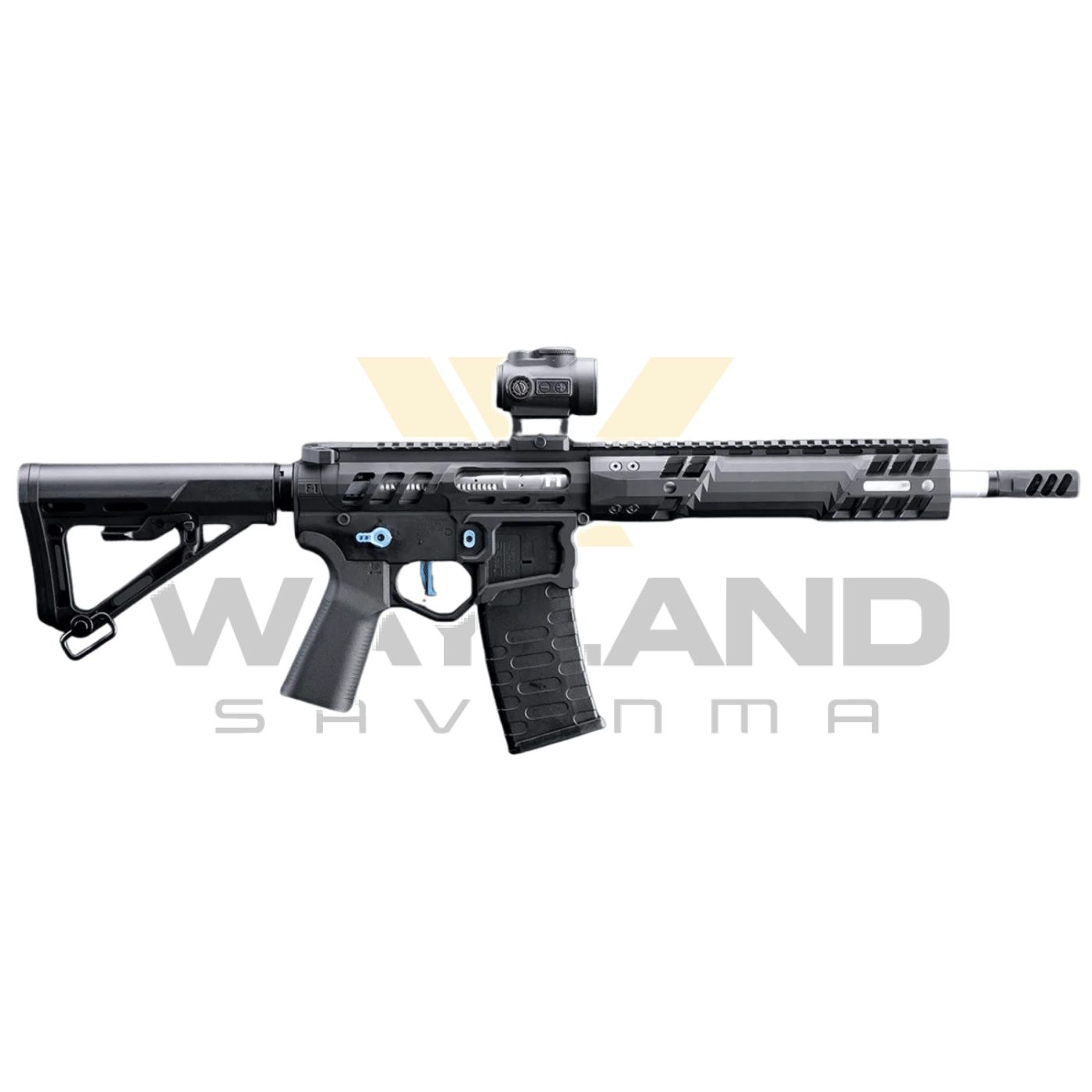 EMG F1 UDR-15 SIYAH/MAVI Skeletonized AR-15 eSilverEdge C7M M-LOK Handguard Airsoft AEG Tüfek (EMG-SC-BBL-3) görseli 3