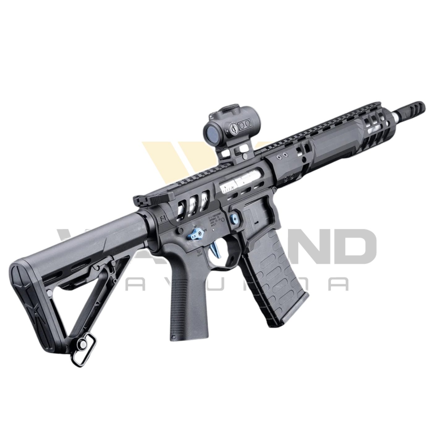 EMG F1 UDR-15 SIYAH/MAVI Skeletonized AR-15 eSilverEdge C7M M-LOK Handguard Airsoft AEG Tüfek (EMG-SC-BBL-3) görseli 4