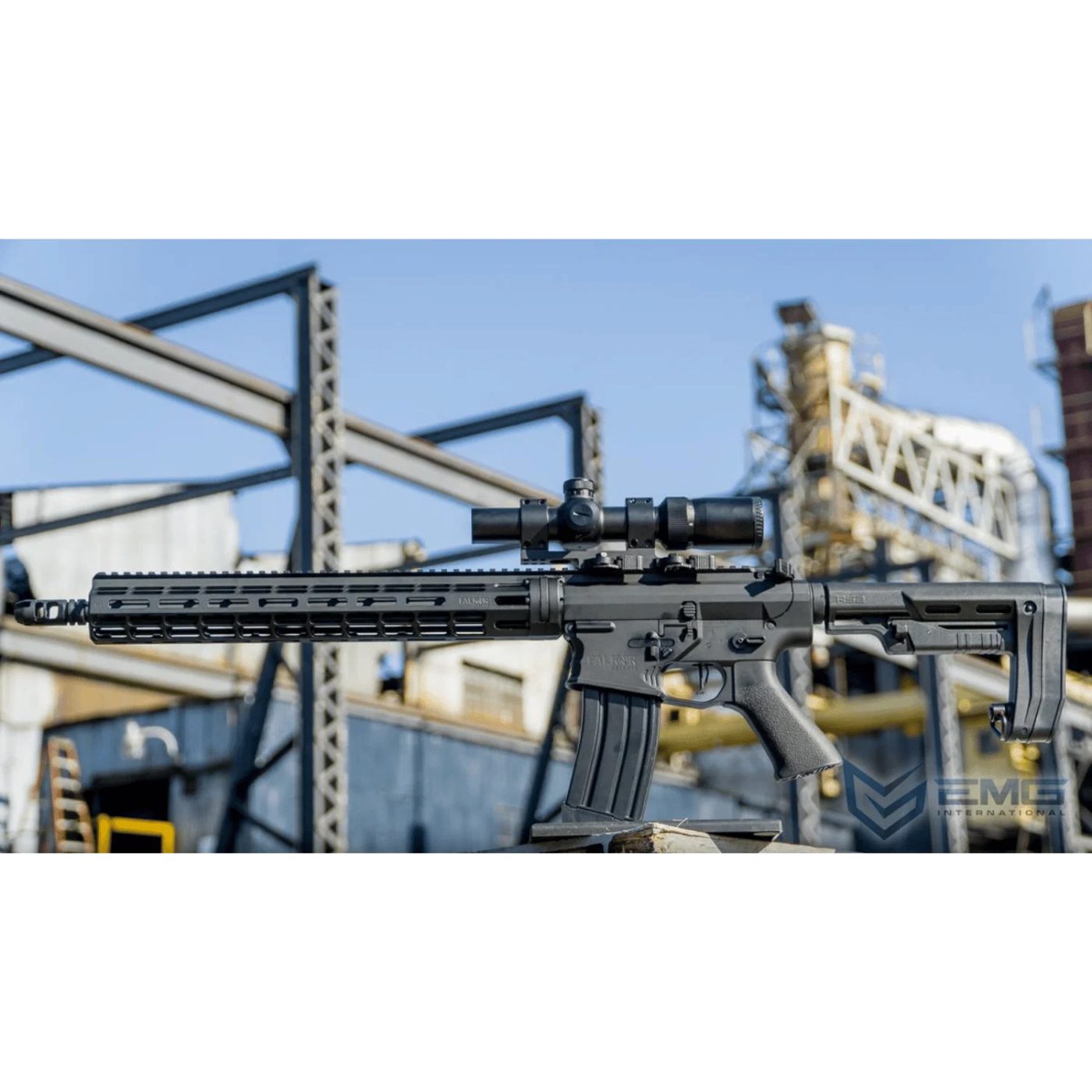 EMG Falkor Defence .223 RECCE BLACK SilverEdgeII Gearbox ETU AEG Training Rifle ikinci görünüm