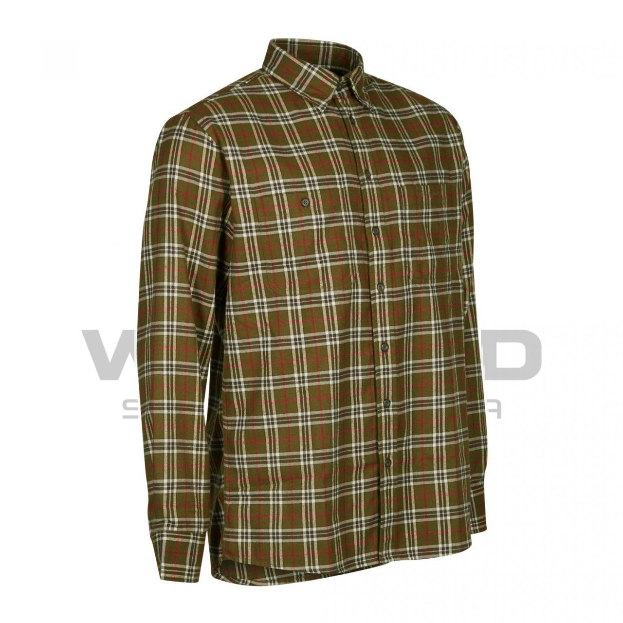 T. S.K.DEERHUNTER Coolmax 399 Yeşil Kare U.Kol Gömlek görseli 2