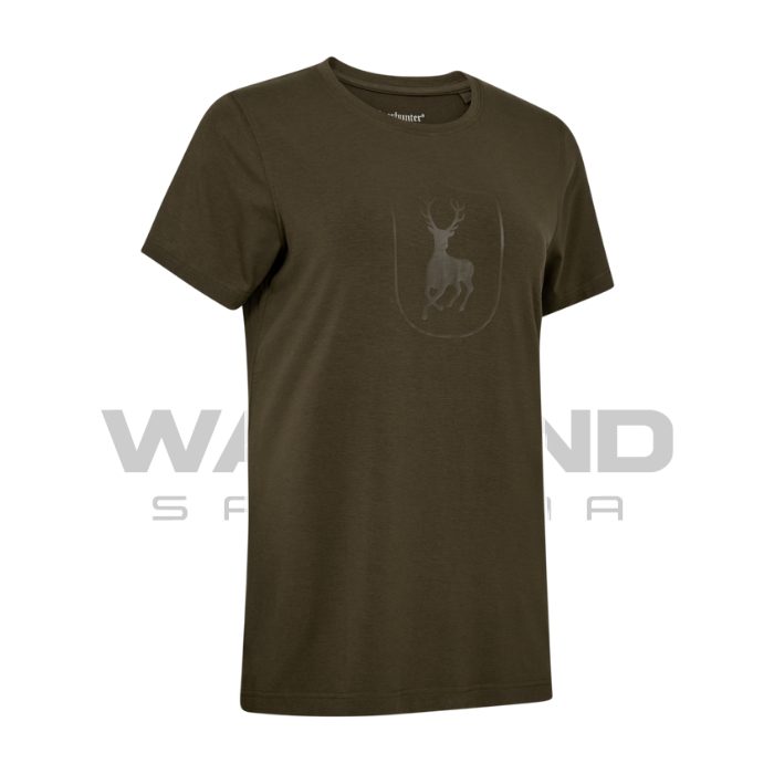 DEERHUNTER Lady Bamboo Koyu Yeşil Tişört - 38 görseli 2
