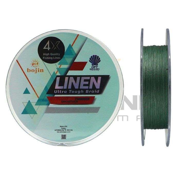 DFT Bojin 4X Linen İp Misina 0.16 mm 300 m Yeşil görseli 3