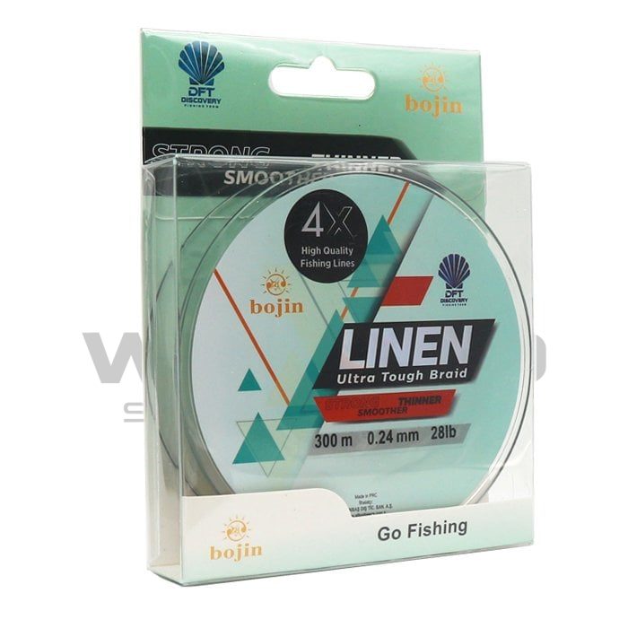 DFT Bojin 4X Linen İp Misina 0.24 mm 300 m Yeşil ikinci görünüm