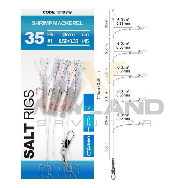 SPRO 30 Shrimp Mackerel Tuzlusu Rig Takımı #1 görseli 3