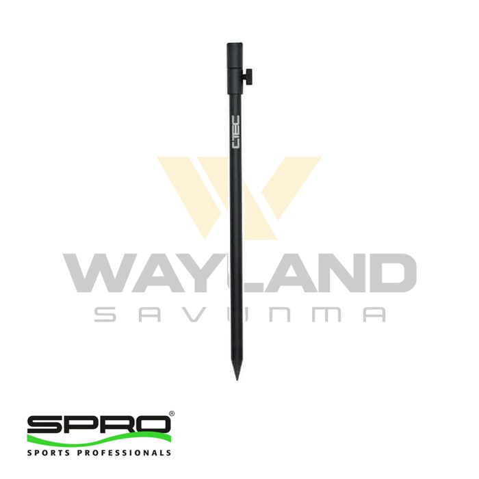 SPRO Mat Siyah Alü Bankstick 50-90cm Olta Kamışı Destek Çubuğu