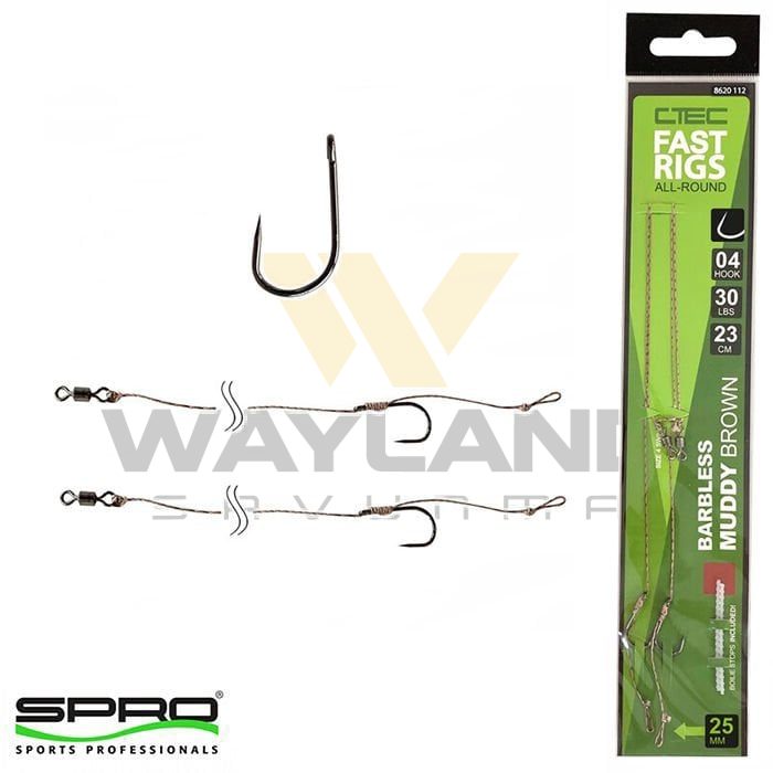 T.SPRO Fast Rigs MuddyBarbless Hazır İğne Takımı #08