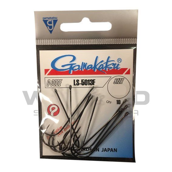 GAMAKATSU LS-5013F Siyah 2/0 Uzun Pala Olta İğnesi görseli 3