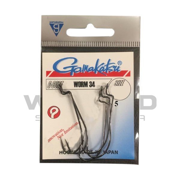 GAMAKATSU Worm 34 Siyah No:3/0 Olta İğnesi görseli 3