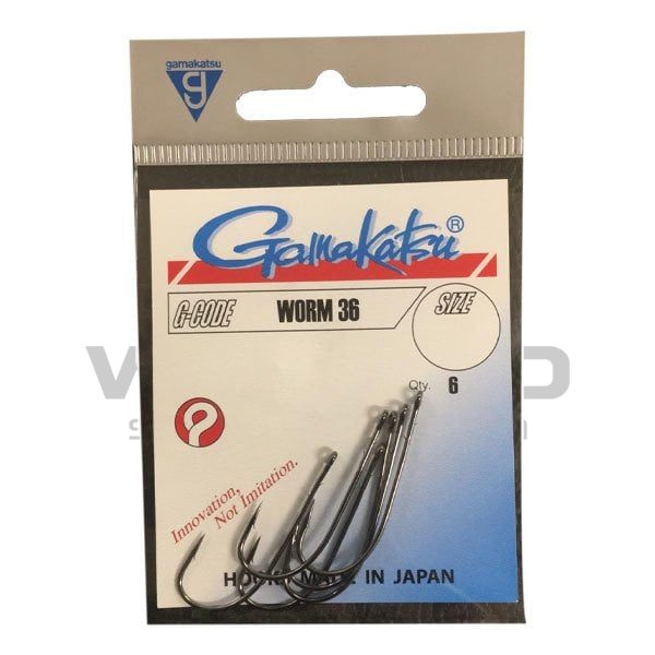 GAMAKATSU Worm 36 Siyah No:2 Olta İğnesi 1/6 görseli 3